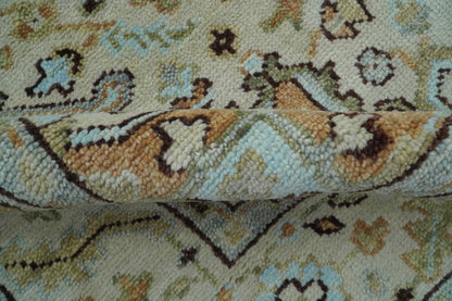 Made to Order Traditional Turkish Design Beige And Blue Wool Rug.