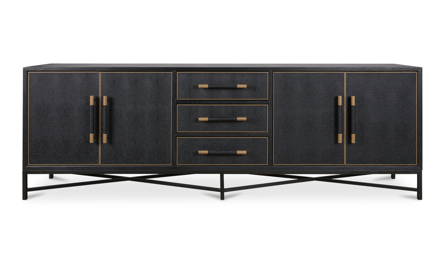 Moe's Home Collection Mako Sideboard Large Black Mako Sideboard Large Black