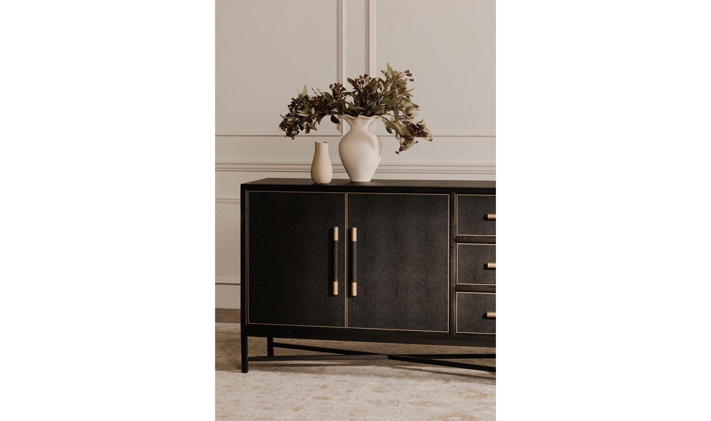 Moe's Home Collection Mako Sideboard Large Black Mako Sideboard Large Black