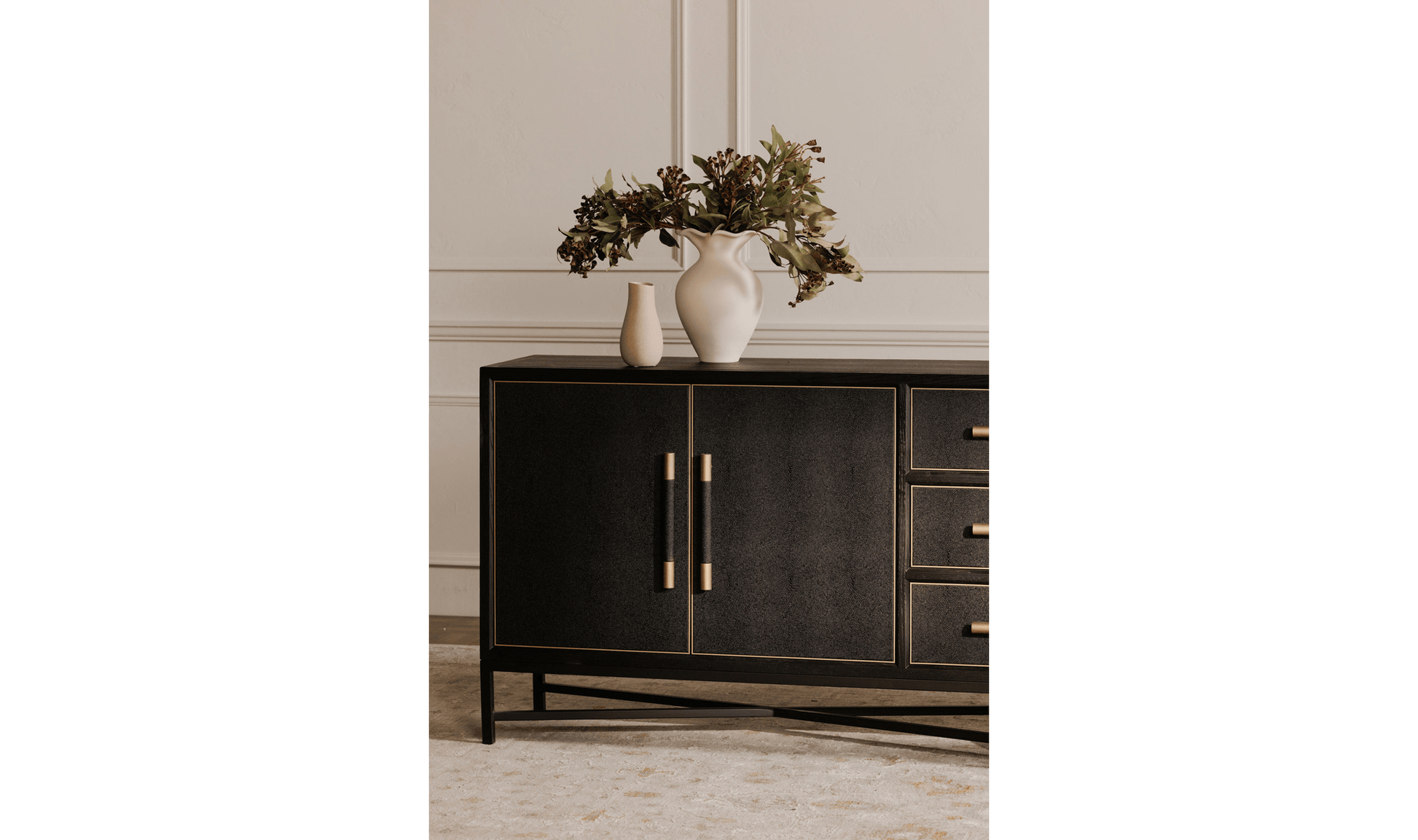 Moe's Home Collection Mako Sideboard Large Black Mako Sideboard Large Black