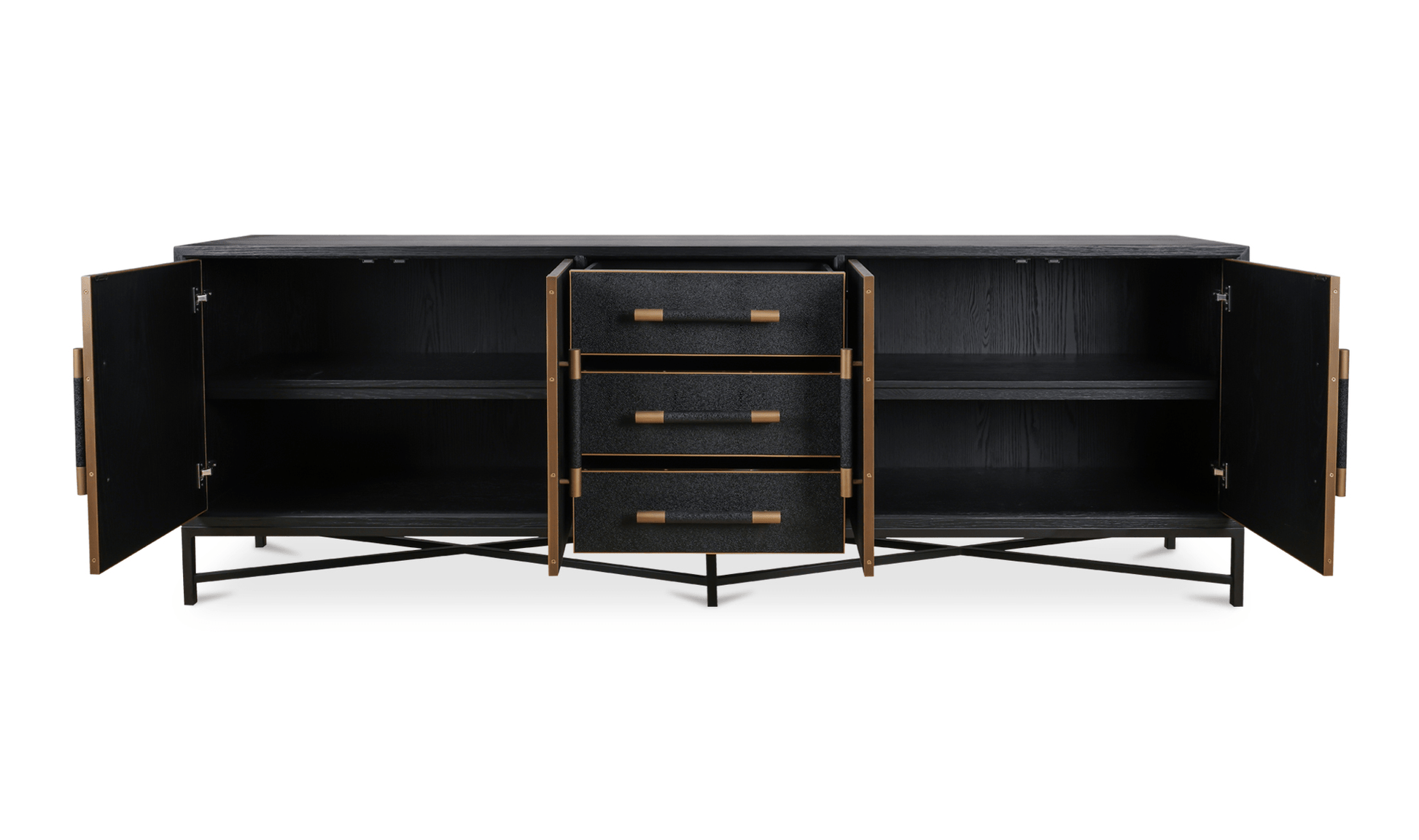 Moe's Home Collection Mako Sideboard Large Black Mako Sideboard Large Black