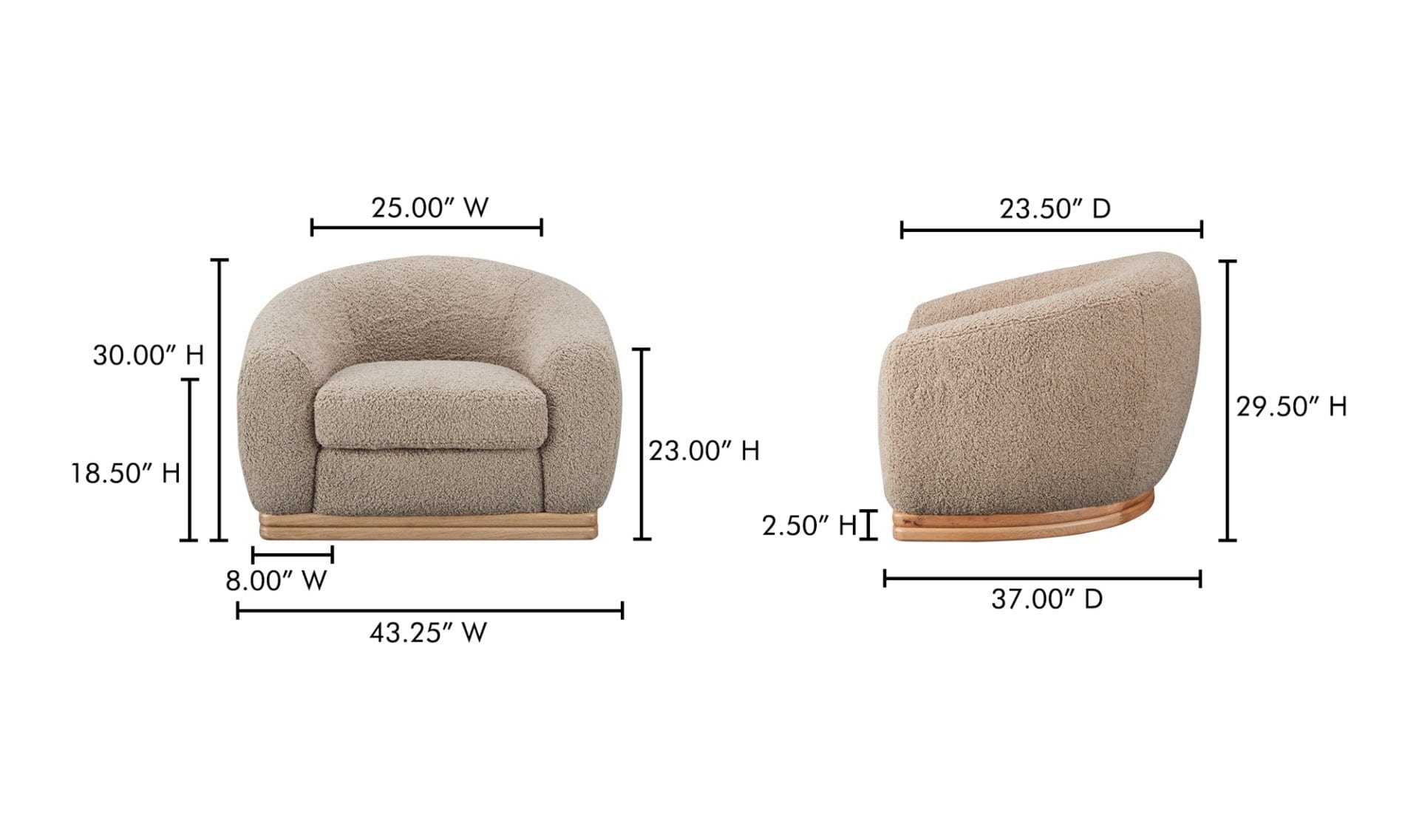 Moe's Home Collection Marlowe Lounge Chair Marlowe Lounge Chair