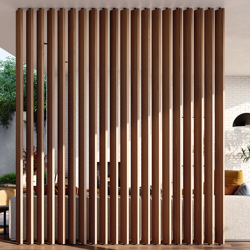 Wood Slat Room Divider.