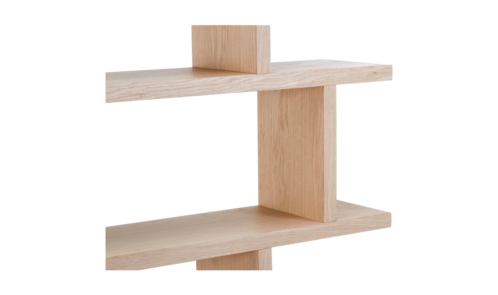 Moe's Large / Oak MIRI SHELF Organic Bookshelf Slab with Glass Shelves