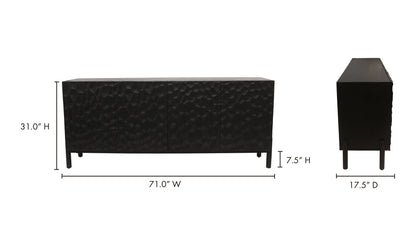 The Carpentry Shop Co. Misaki Oak Sideboard Black Misaki Oak Sideboard Black