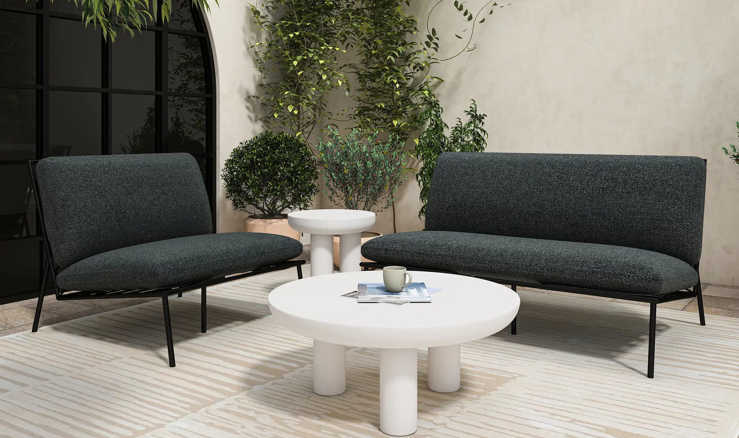 Salma Outdoor Sofa Speckled Charcoal