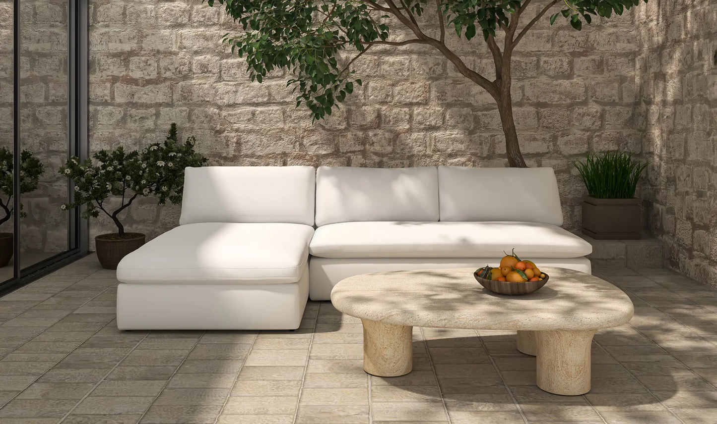 Miles Outdoor Sofa White