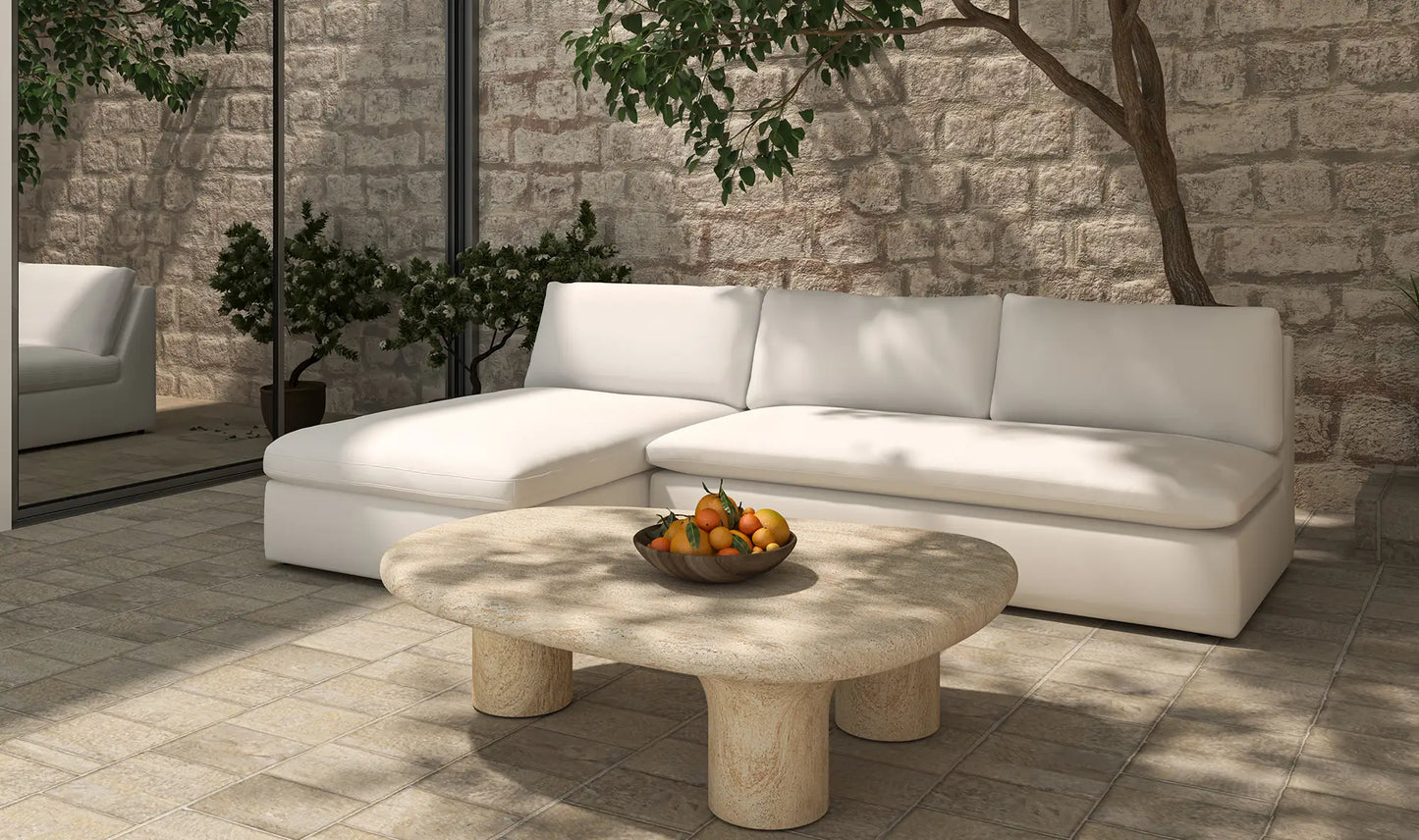 Miles Outdoor Sofa White
