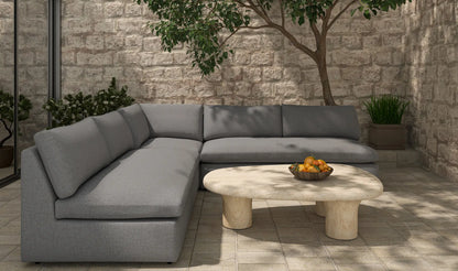 Miles Outdoor Corner Speckled Light Grey