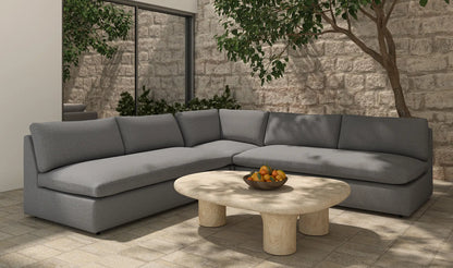 Miles Outdoor Corner Speckled Light Grey