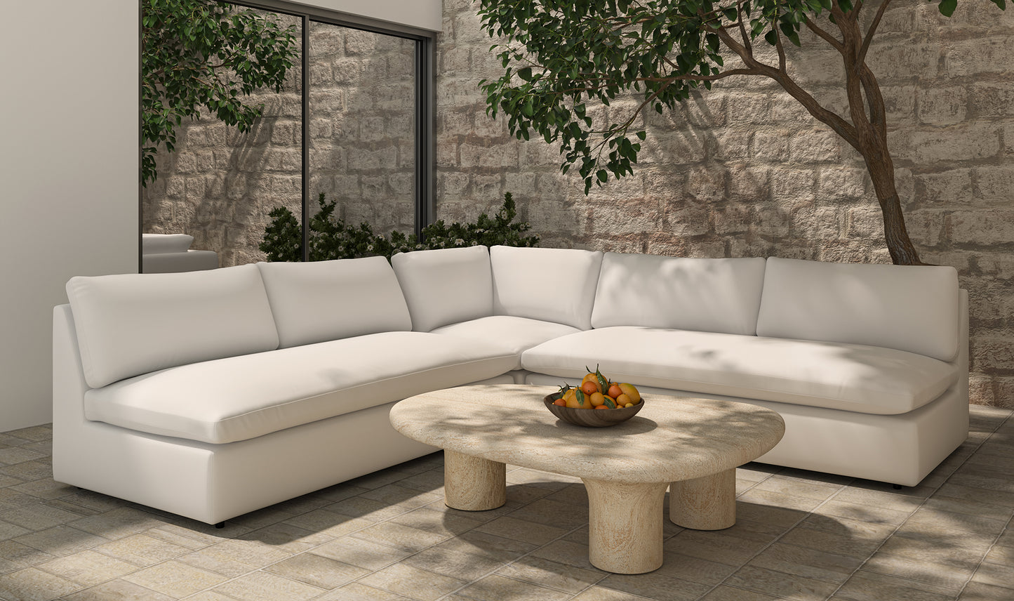Miles Outdoor Modular 3 Piece White
