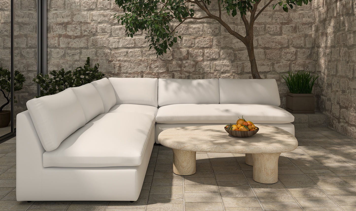 Miles Outdoor Modular 3 Piece White