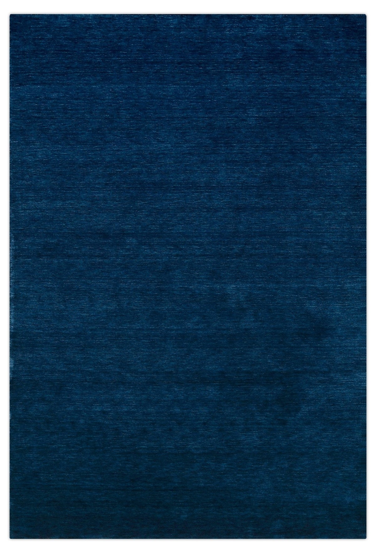 Terrain Modern Blue Solid Design Hand Loomed Wool Area Rug.