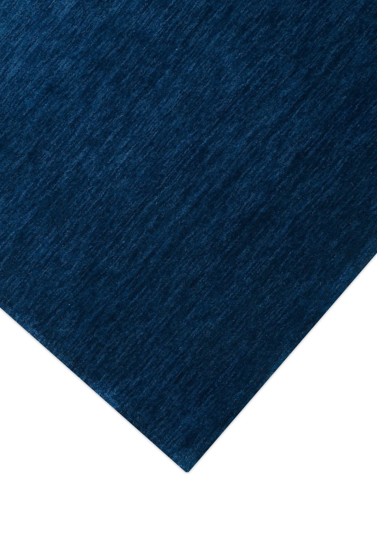 Terrain Modern Blue Solid Design Hand Loomed Wool Area Rug.