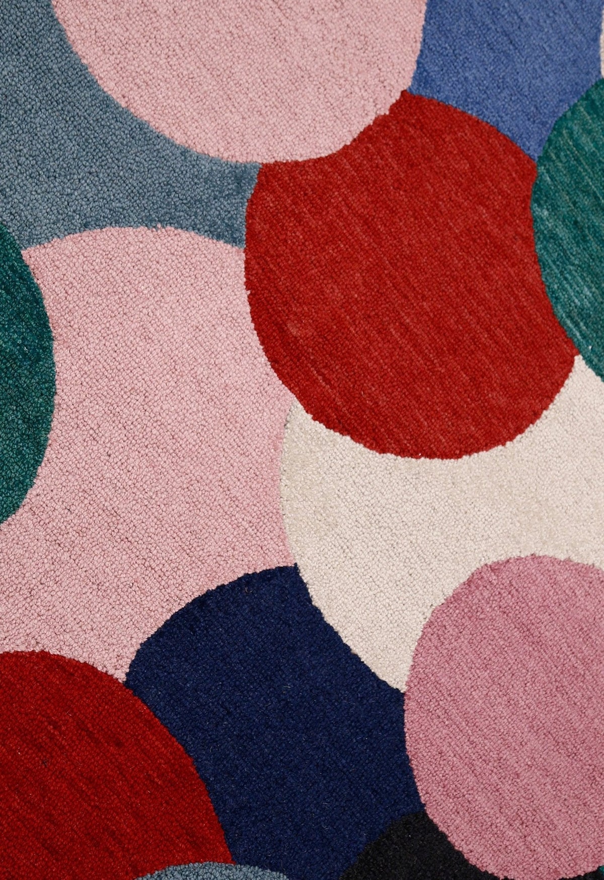 Modern Bubbles Design Multicolor Hand Tufted 5x8 Wool Rug.