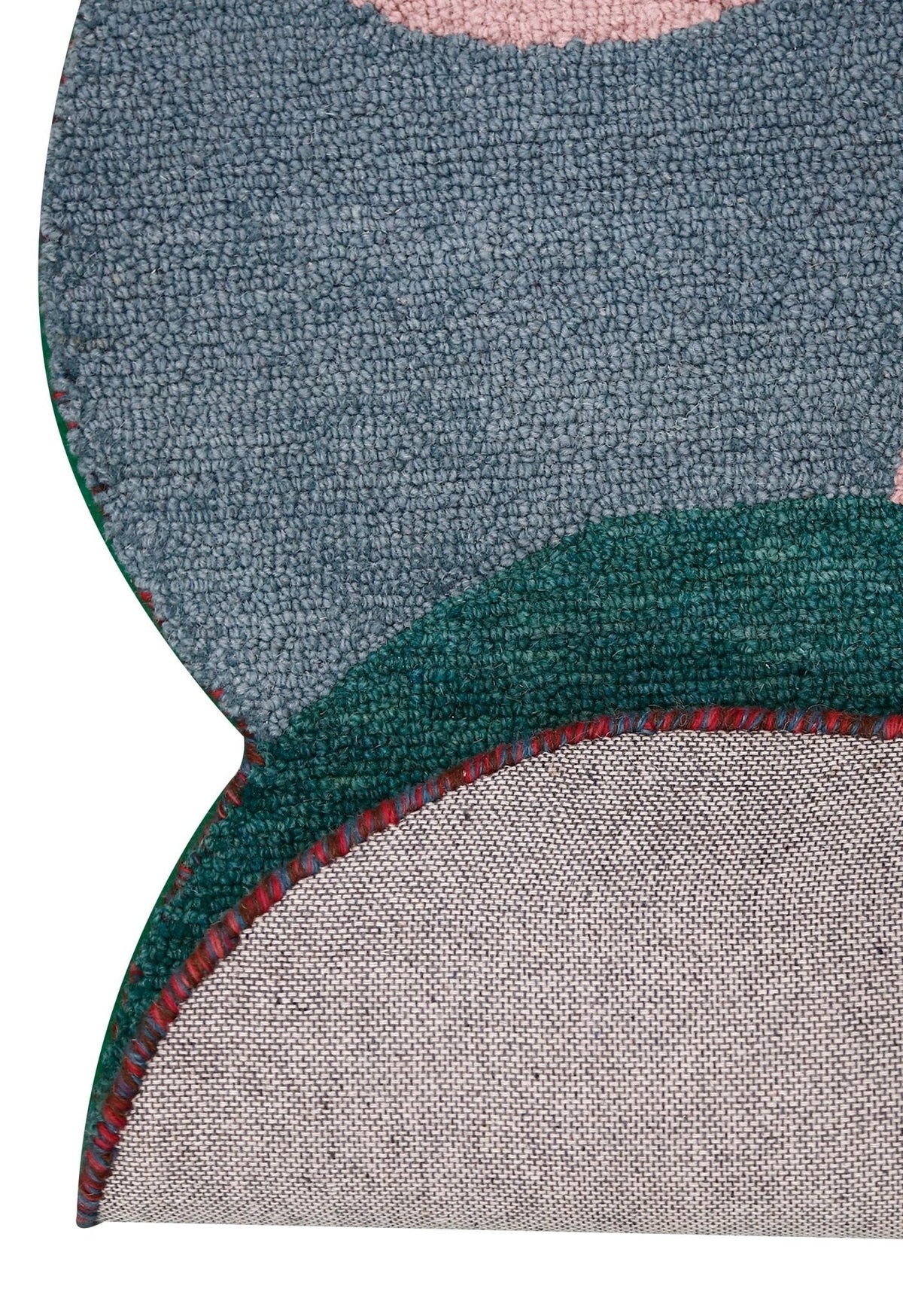 Modern Bubbles Design Multicolor Hand Tufted 5x8 Wool Rug.