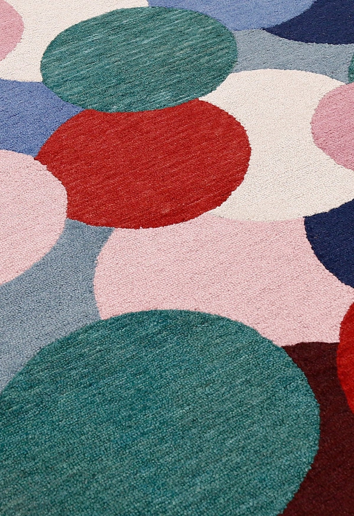 Modern Bubbles Design Multicolor Hand Tufted 5x8 Wool Rug.