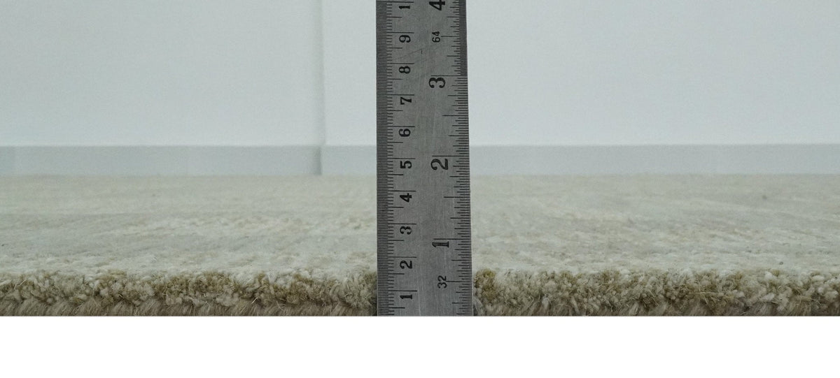 Modern Contemporarry Olive and Ivory Hand Tufted Custom Made wool rug.