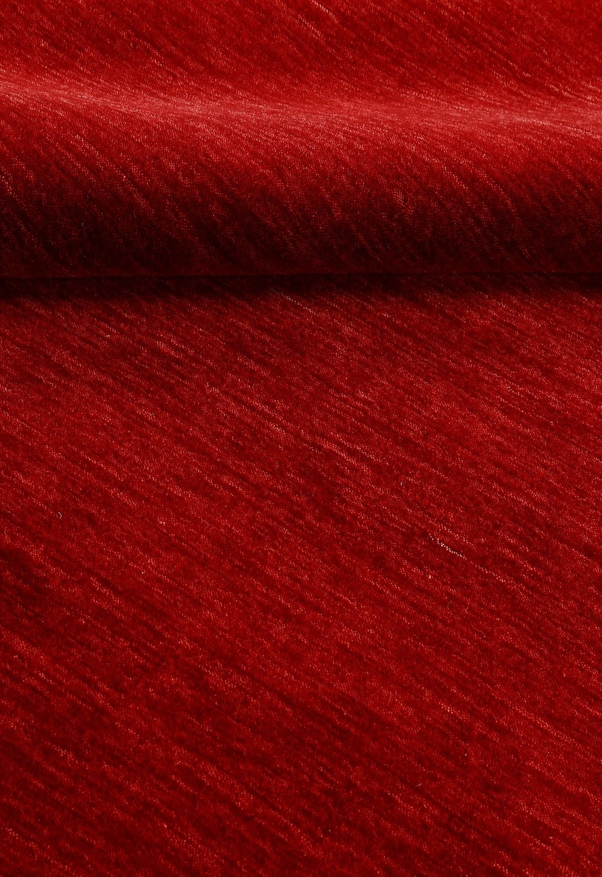 Modern Red Solid Design Hand Loomed Wool Area Rug.