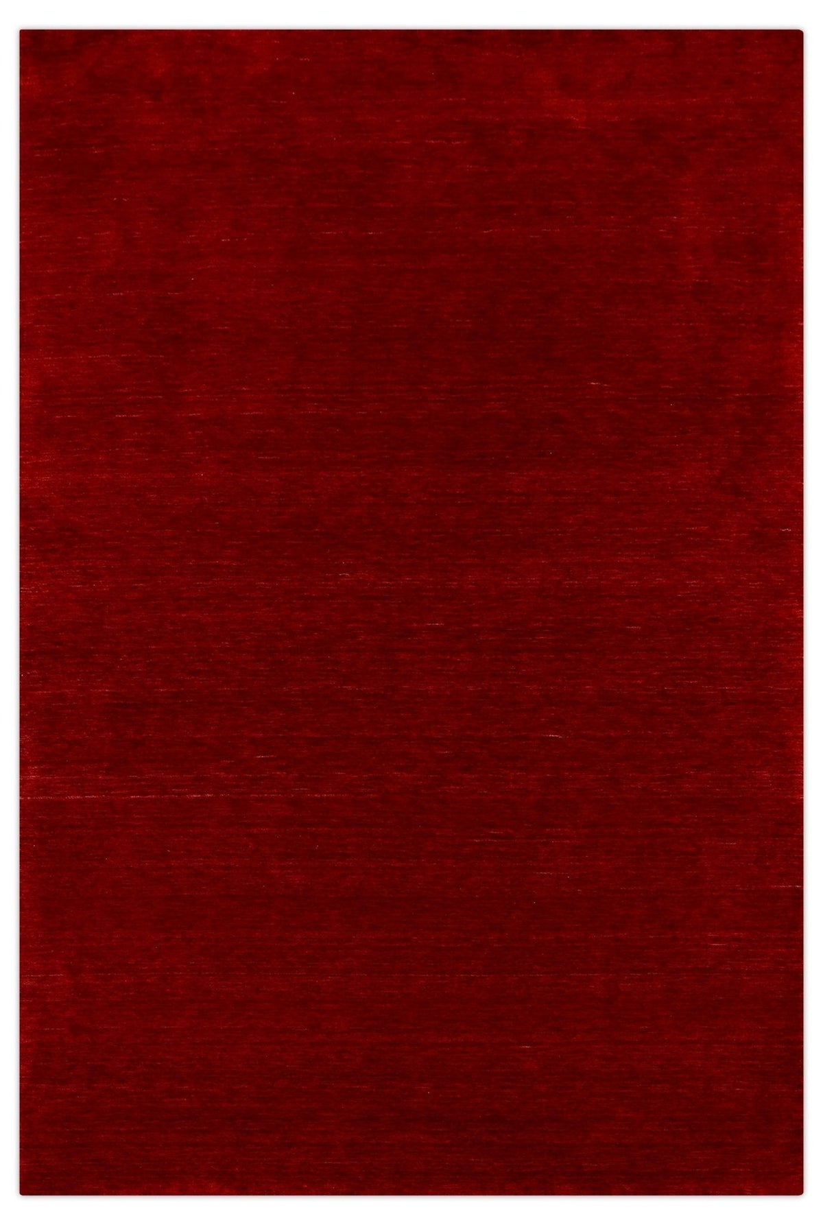 Modern Red Solid Design Hand Loomed Wool Area Rug.