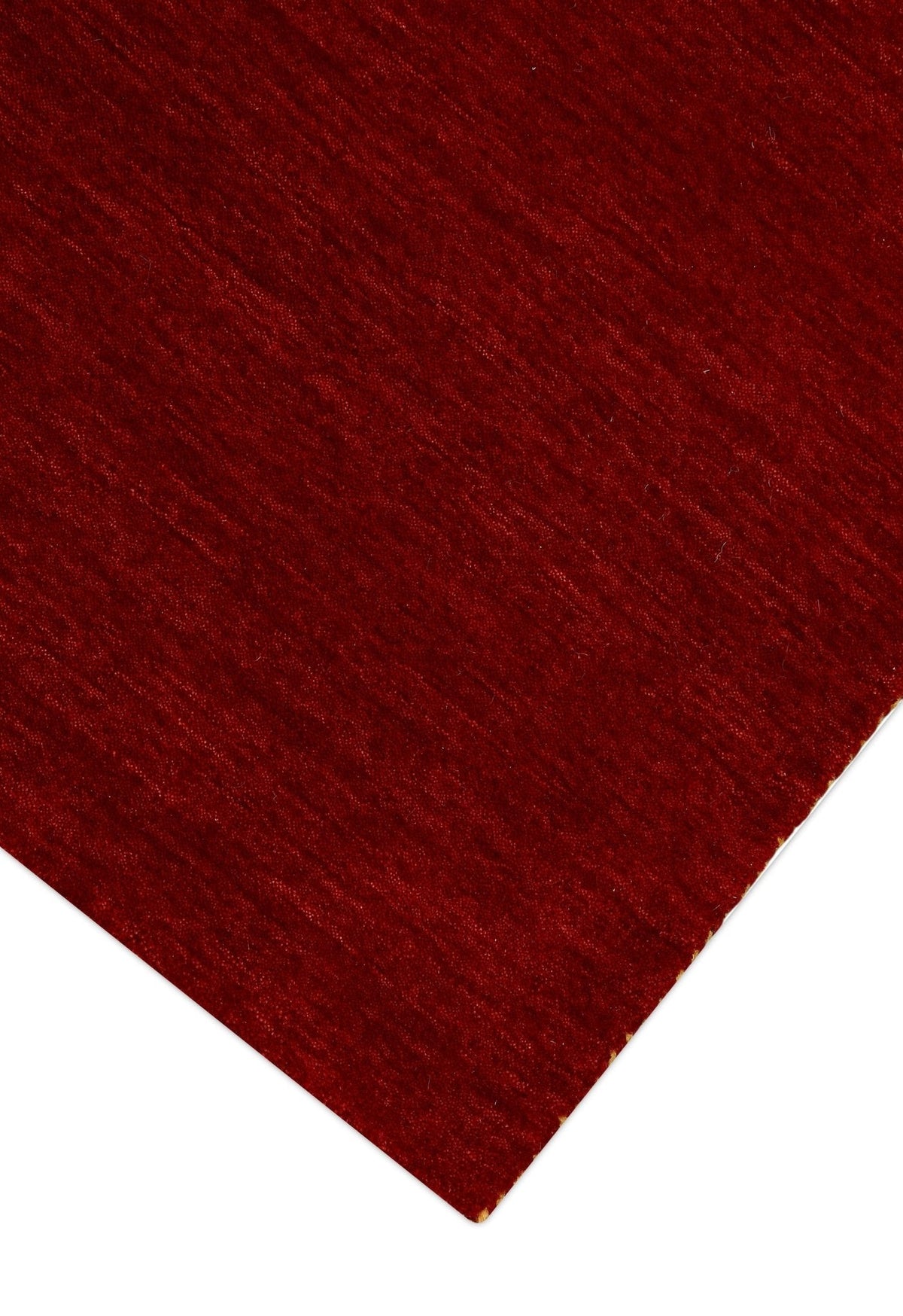 Modern Red Solid Design Hand Loomed Wool Area Rug.