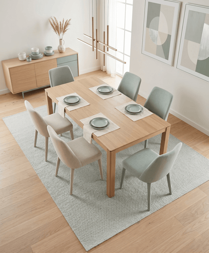 Modern Solid Ivory Hand made Dari Area Wool Rug.