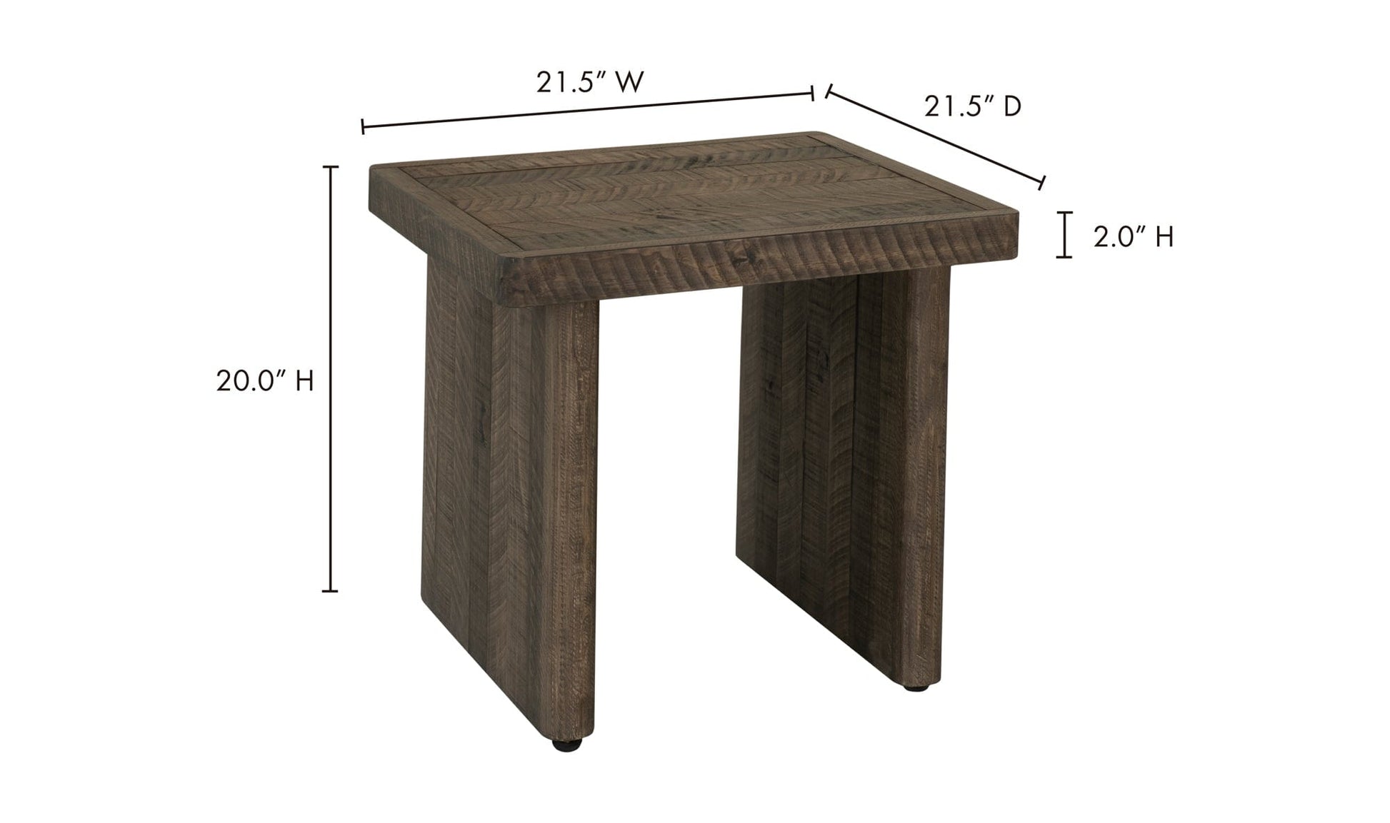 The Carpentry Shop Co. Monterey End Table Aged Brown Monterey End Table Aged Brown