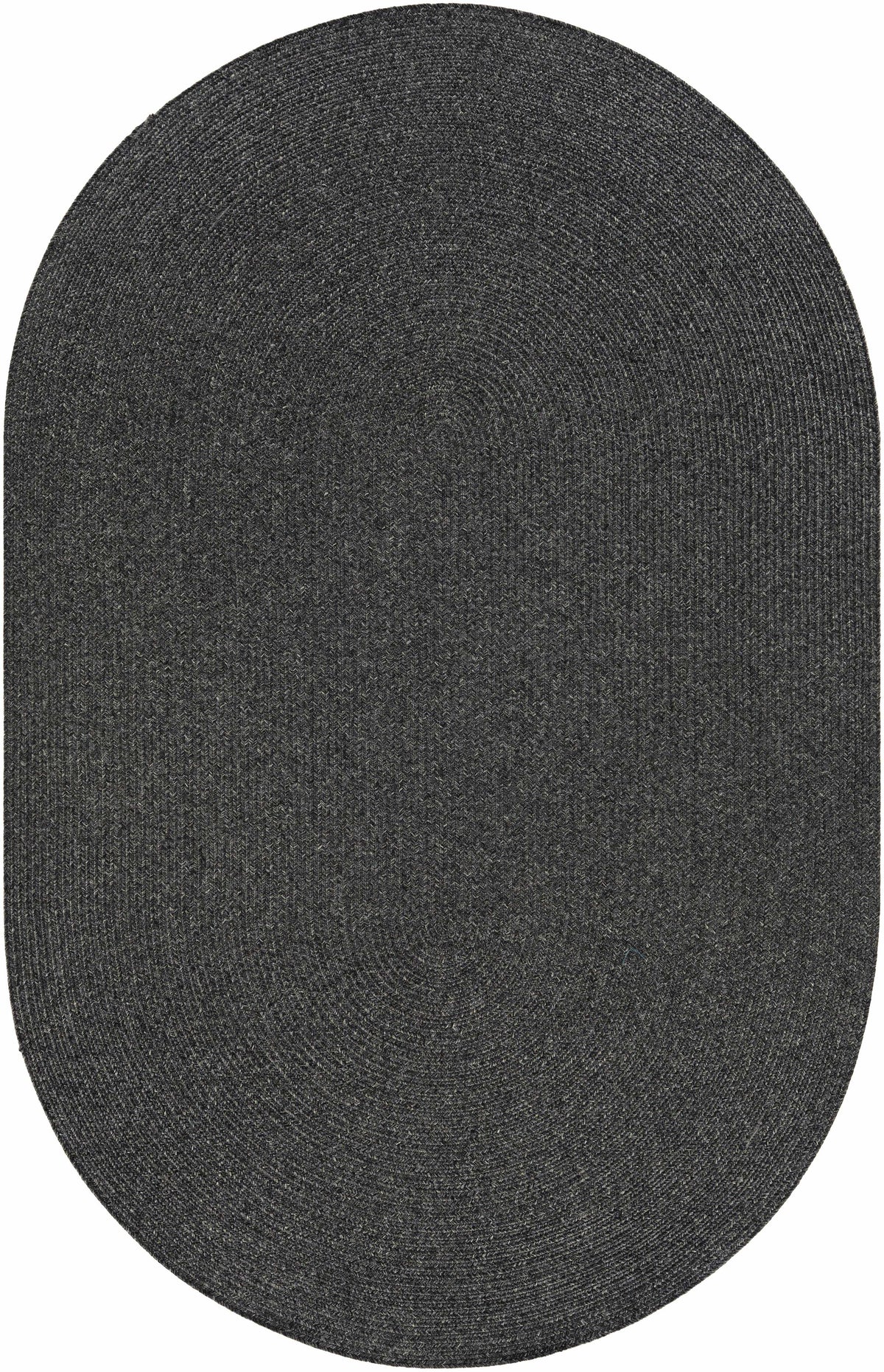 Black Braided Faux Jute Outdoor Rug.