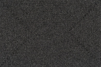 Black Braided Faux Jute Outdoor Rug.