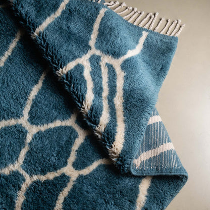 Benisouk mrirt rug Aquamarine Dreams - Luxury Shag Moroccan Rug Aquamarine Dreams - Luxury Shag Moroccan Rug