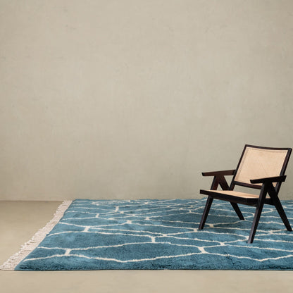 Benisouk mrirt rug Aquamarine Dreams - Luxury Shag Moroccan Rug Aquamarine Dreams - Luxury Shag Moroccan Rug
