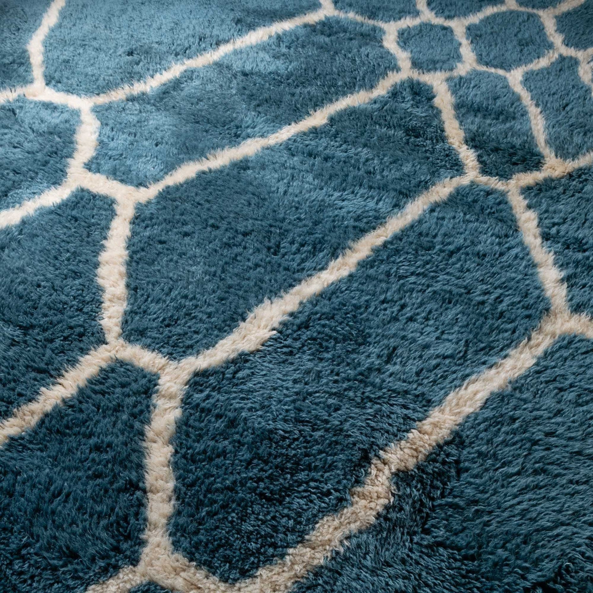 Benisouk mrirt rug Aquamarine Dreams - Luxury Shag Moroccan Rug Aquamarine Dreams - Luxury Shag Moroccan Rug