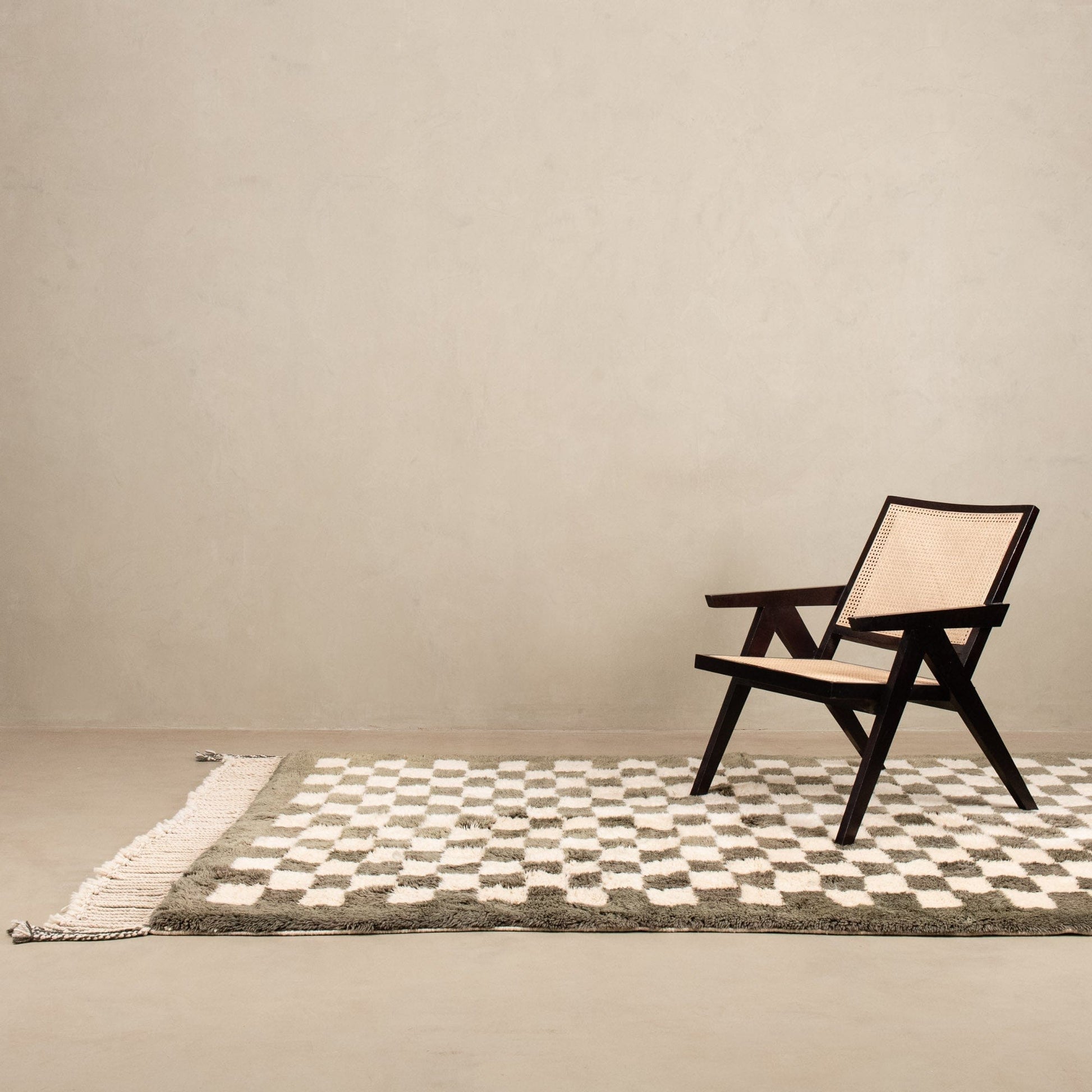 Benisouk mrirt rug Checkered Garden - Luxury Shag Moroccan Rug Checkered Garden - Luxury Shag Moroccan Rug