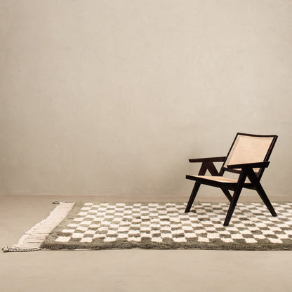 Benisouk mrirt rug Checkered Garden - Luxury Shag Moroccan Rug Checkered Garden - Luxury Shag Moroccan Rug