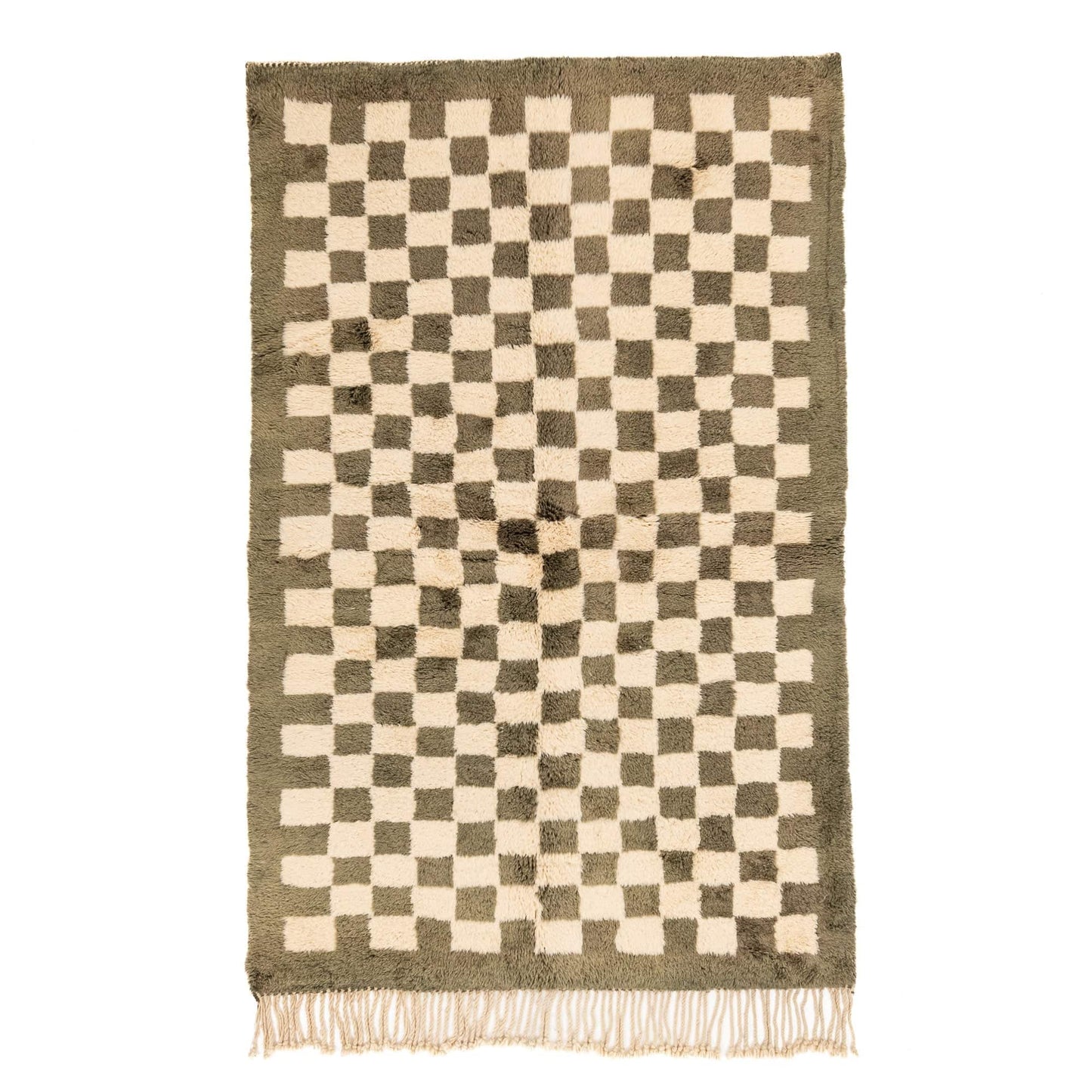 Benisouk mrirt rug Checkered Garden - Luxury Shag Moroccan Rug Checkered Garden - Luxury Shag Moroccan Rug
