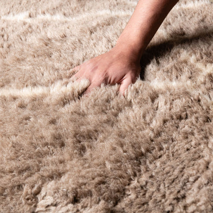 Benisouk mrirt rug Earthy Pathways - Luxury Shag Moroccan Runner Rug Earthy Pathways - Luxury Shag Moroccan Runner Rug