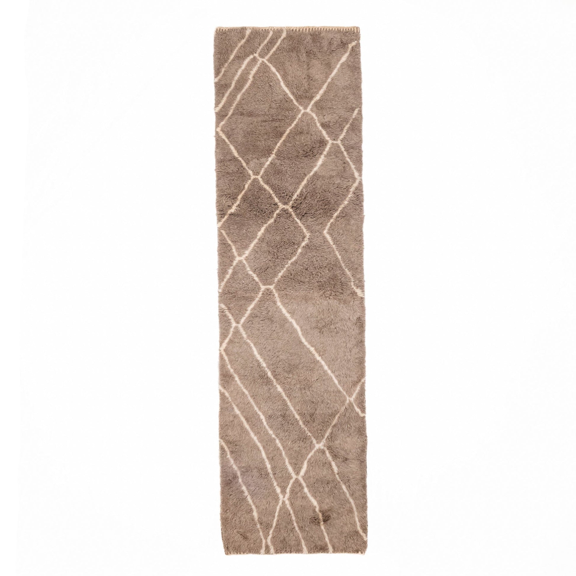 Benisouk mrirt rug Earthy Pathways - Luxury Shag Moroccan Runner Rug Earthy Pathways - Luxury Shag Moroccan Runner Rug