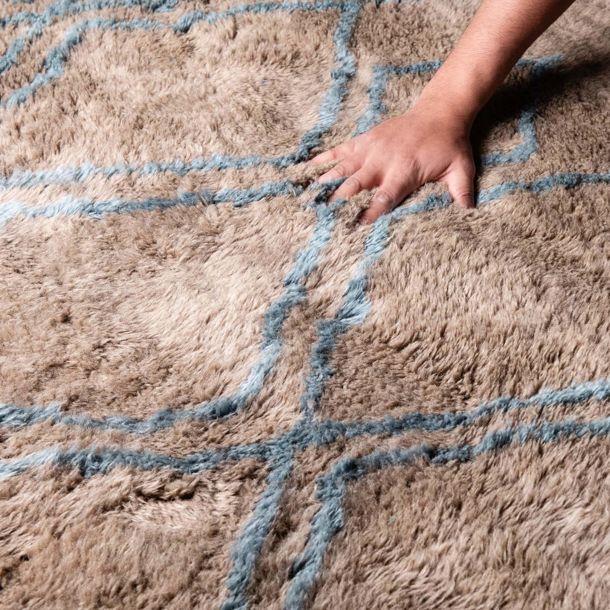 Benisouk mrirt rug Oceanic Lattice - Luxury Shag Moroccan Rug Oceanic Lattice - Luxury Shag Moroccan Rug