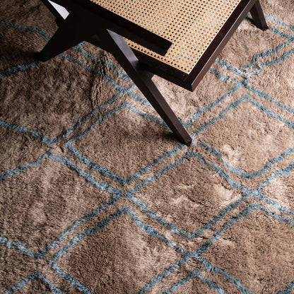 Benisouk mrirt rug Oceanic Lattice - Luxury Shag Moroccan Rug Oceanic Lattice - Luxury Shag Moroccan Rug