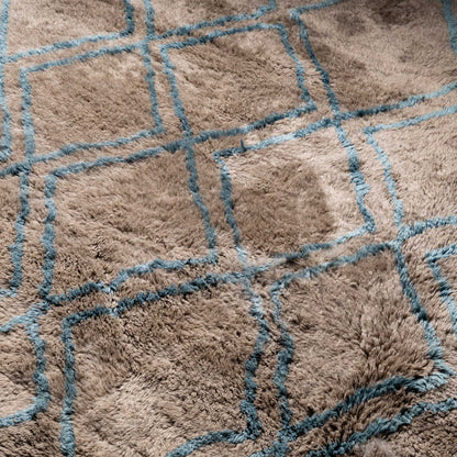 Benisouk mrirt rug Oceanic Lattice - Luxury Shag Moroccan Rug Oceanic Lattice - Luxury Shag Moroccan Rug