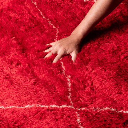 Benisouk mrirt rug Ruby Rhapsody - Luxury Shag Moroccan Rug Ruby Rhapsody - Luxury Shag Moroccan Rug