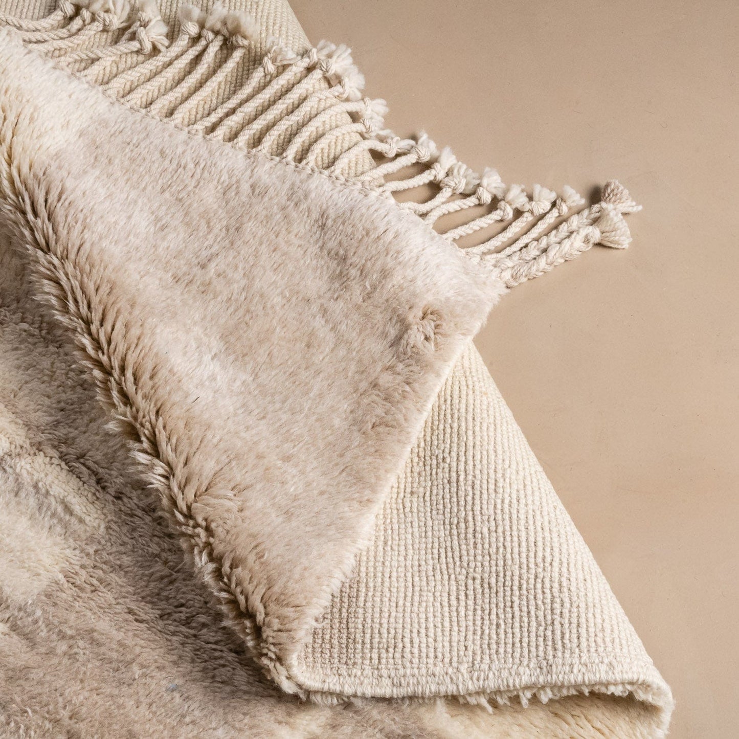 Benisouk mrirt rug Silver Lattice - Luxury Shag Moroccan Rug Silver Lattice - Luxury Shag Moroccan Rug