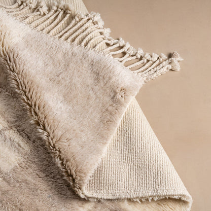 Benisouk mrirt rug Silver Lattice - Luxury Shag Moroccan Rug Silver Lattice - Luxury Shag Moroccan Rug