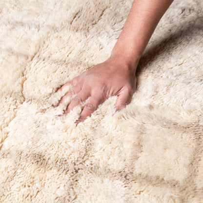 Benisouk mrirt rug Silver Lattice - Luxury Shag Moroccan Rug Silver Lattice - Luxury Shag Moroccan Rug