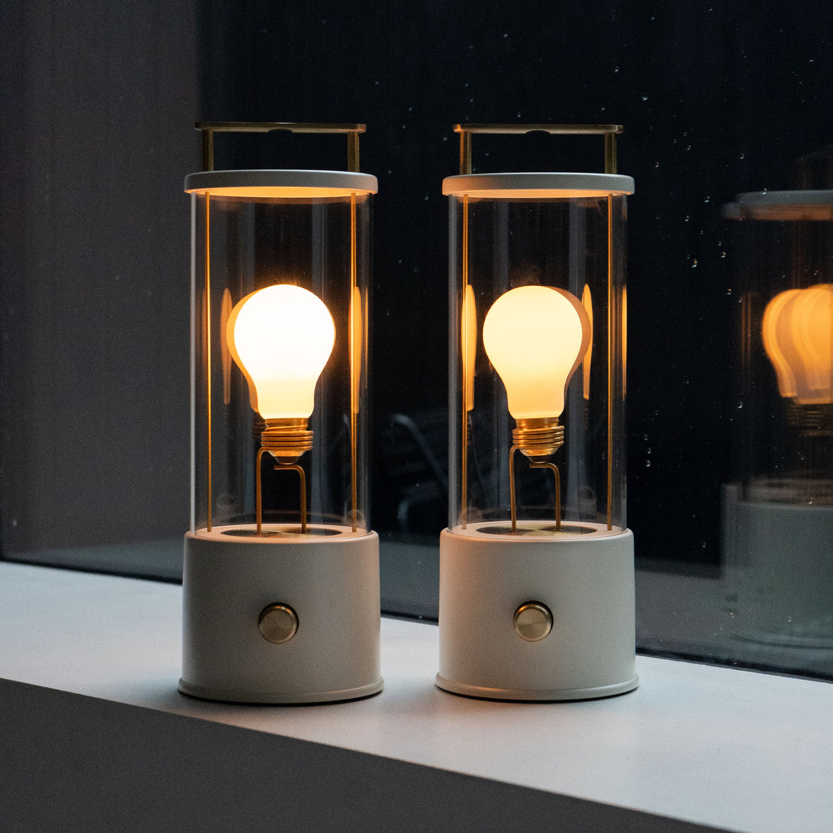 The Muse 1.0 Portable Lamp in Candlenut White - Set of 2.