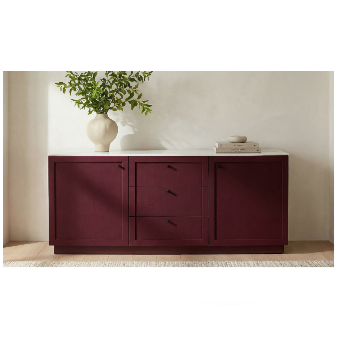 Nadine Sideboard Deep Burgundy