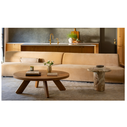 Naomi 2 Piece Wave Modular Sectional Golden Yellow