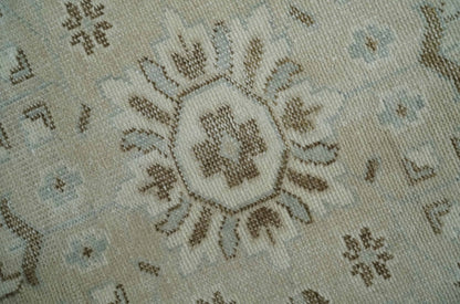 Neutral Ivory, Brown and Gray Hand knotted Traditional Multi Size wool Area Rug.