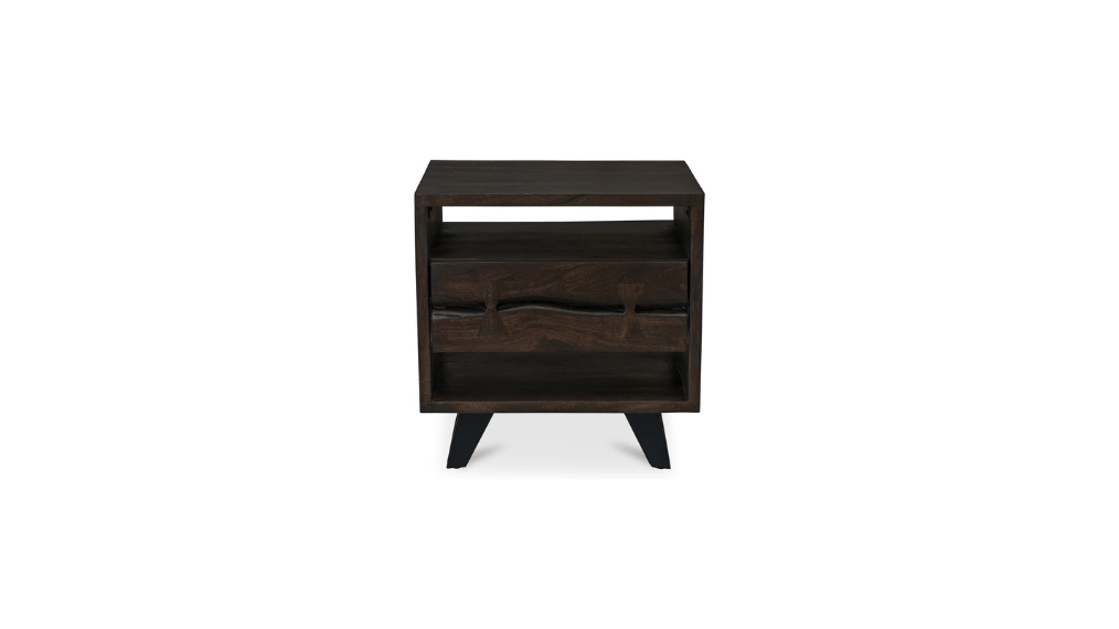 Moe's Home Collection Nightstands Madagascar Nightstand Dark Brown Madagascar Nightstand Dark Brown