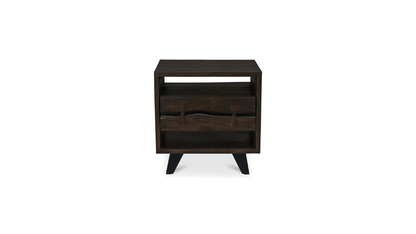 Moe's Home Collection Nightstands Madagascar Nightstand Dark Brown Madagascar Nightstand Dark Brown